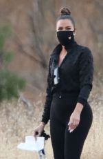 KHLOE KARDASHIAN and Tristan Thompson on the Set of KUWTK in Malibu Hills 09/02/2020