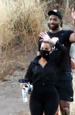KHLOE KARDASHIAN and Tristan Thompson on the Set of KUWTK in Malibu Hills 09/02/2020