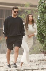 KIM and KHLOE KARDASHIAN and Scott Disick on the Set of KUWTK on the Beach in Malibu 09/11/2020