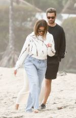 KIM and KHLOE KARDASHIAN and Scott Disick on the Set of KUWTK on the Beach in Malibu 09/11/2020