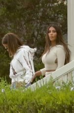 KIM and KHLOE KARDASHIAN and Scott Disick on the Set of KUWTK on the Beach in Malibu 09/11/2020