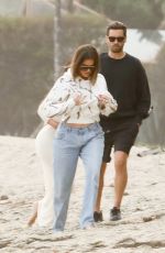 KIM and KHLOE KARDASHIAN and Scott Disick on the Set of KUWTK on the Beach in Malibu 09/11/2020