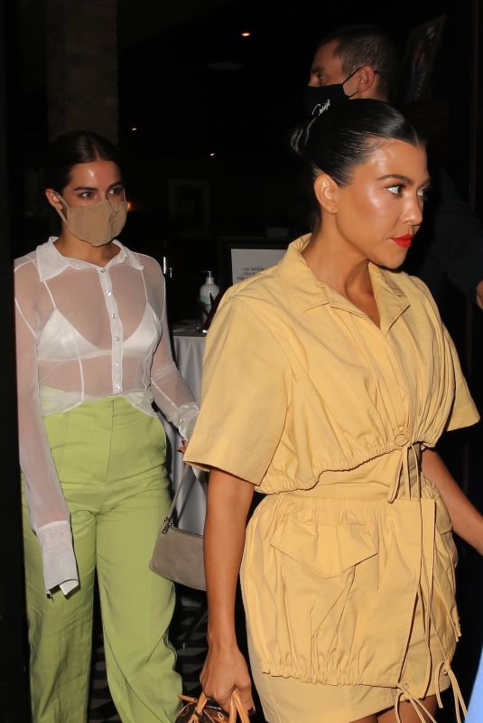 KOURTNEY KARDASHIAN and ADDISON RAE at Craig’s in West Hollywood 09/15/2020