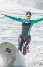 KOURTNEY KARDASHIAN in Wetsuit at Surf Lesson in Malibu 09/27/2020