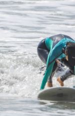 KOURTNEY KARDASHIAN in Wetsuit at Surf Lesson in Malibu 09/27/2020