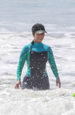 KOURTNEY KARDASHIAN in Wetsuit at Surf Lesson in Malibu 09/27/2020