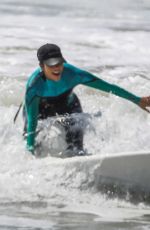 KOURTNEY KARDASHIAN in Wetsuit at Surf Lesson in Malibu 09/27/2020