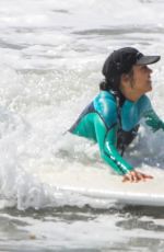 KOURTNEY KARDASHIAN in Wetsuit at Surf Lesson in Malibu 09/27/2020