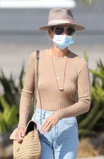 LAETICIA HALLYDAY in Denim Out and About in Malibu 09/24/2020