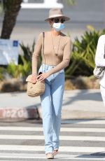 LAETICIA HALLYDAY in Denim Out and About in Malibu 09/24/2020