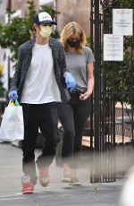 LAURA DERN at Brentwood Country Mart 09/06/2020