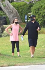 LEA MICHELE and Zandy Reich in Santa Monica 09/08/2020