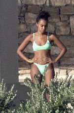 LEIGH-ANNE PINNOCK in Bikini on Holidays in Mykonos 08/31/2020