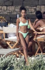 LEIGH-ANNE PINNOCK in Bikini on Holidays in Mykonos 08/31/2020