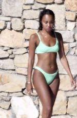 LEIGH-ANNE PINNOCK in Bikini on Holidays in Mykonos 08/31/2020