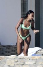 LEIGH-ANNE PINNOCK in Bikini on Holidays in Mykonos 08/31/2020