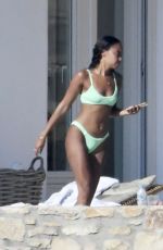 LEIGH-ANNE PINNOCK in Bikini on Holidays in Mykonos 08/31/2020