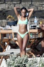 LEIGH-ANNE PINNOCK in Bikini on Holidays in Mykonos 08/31/2020