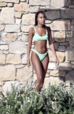 LEIGH-ANNE PINNOCK in Bikini on Holidays in Mykonos 08/31/2020