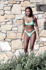 LEIGH-ANNE PINNOCK in Bikini on Holidays in Mykonos 08/31/2020