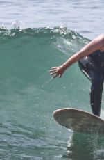 LEIGHTON MEESTER in Wetsuit Surfing in Malibu 09/23/2020