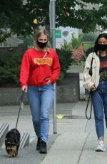 LILI REINHART, CAMILA MENDES and MADELAINE PETSCH Out with Their Dogs in Vancouver 09/13/2020