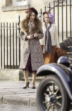 LILY JAMES on the Set of The Persuit of Love in Bath 09/15/2020