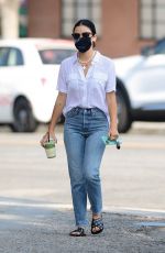 LUCY HALE in Denim at Alfred Coffee in Studio City 09/26/2020
