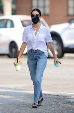 LUCY HALE in Denim at Alfred Coffee in Studio City 09/26/2020