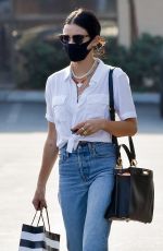 LUCY HALE in Denim at Alfred Coffee in Studio City 09/26/2020