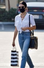LUCY HALE in Denim at Alfred Coffee in Studio City 09/26/2020