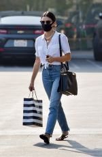 LUCY HALE in Denim at Alfred Coffee in Studio City 09/26/2020