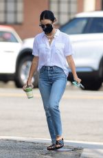 LUCY HALE in Denim at Alfred Coffee in Studio City 09/26/2020