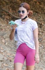 LUCY HALE Out Hiking in Los Angeles 09/28/2020