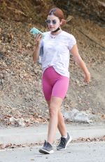 LUCY HALE Out Hiking in Los Angeles 09/28/2020