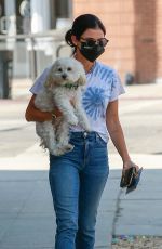 LUCY HALE Out with Her Dog in Sherman Oaks 09/27/2020