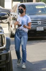 LUCY HALE Out with Her Dog in Sherman Oaks 09/27/2020
