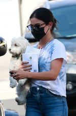 LUCY HALE Out with Her Dog in Sherman Oaks 09/27/2020
