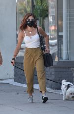 LUCY HALE Shows New Hair Color Out in Sherman Oaks 09/28/2020