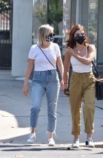 LUCY HALE Shows New Hair Color Out in Sherman Oaks 09/28/2020