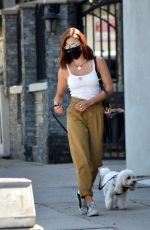 LUCY HALE Shows New Hair Color Out in Sherman Oaks 09/28/2020