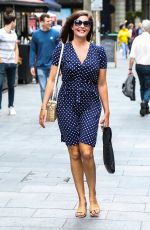 LUCY HOROBIN Arrives at Global Radio in London 09/04/2020