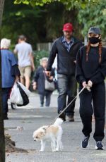 MADELAINE PETSCH Out with Her Dog in Vancouver 09/09/2020