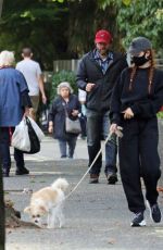 MADELAINE PETSCH Out with Her Dog in Vancouver 09/09/2020