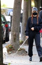 MADELAINE PETSCH Out with Her Dog in Vancouver 09/09/2020
