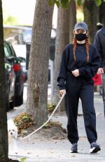 MADELAINE PETSCH Out with Her Dog in Vancouver 09/09/2020