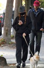 MADELAINE PETSCH Out with Her Dog in Vancouver 09/09/2020