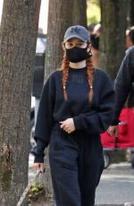 MADELAINE PETSCH Out with Her Dog in Vancouver 09/09/2020