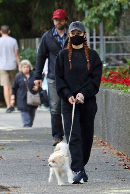 MADELAINE PETSCH Out with Her Dog in Vancouver 09/09/2020
