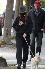 MADELAINE PETSCH Out with Her Dog Olive in Vancouver 09/07/2020